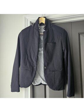 KARL Lagerfeld Boys Black Blazer Jacket Size 14 Rock Grunge Biker Punk Dance